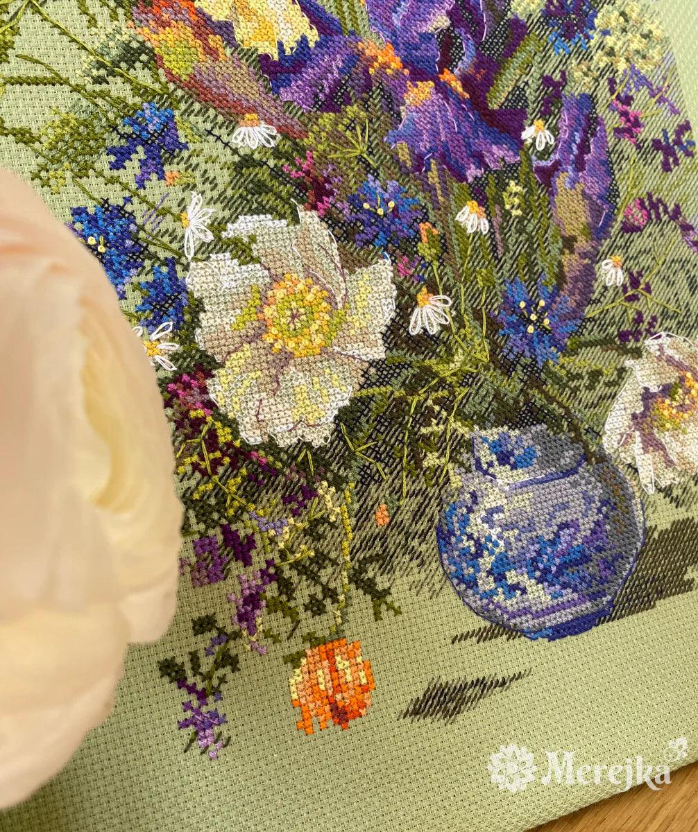 Irises and Wildflowers K-249 Counted Cross-Stitch Kit