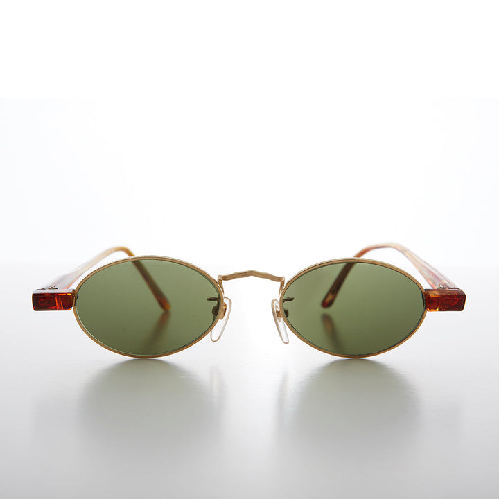 Small Oval Spectacle Style Vintage Sunglass Optical Quality - Larkin