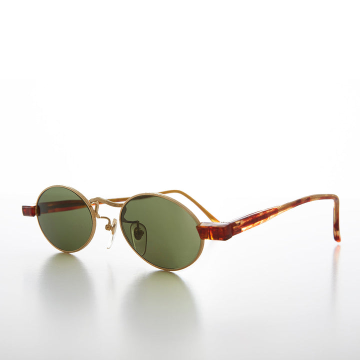 Small Oval Spectacle Style Vintage Sunglass Optical Quality - Larkin