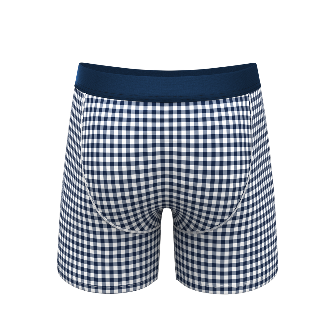 The Mad For Plaid | Navy Gingham Ball Hammock® Pouch Underwear