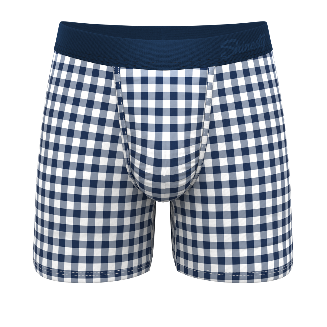 The Mad For Plaid | Navy Gingham Ball Hammock® Pouch Underwear