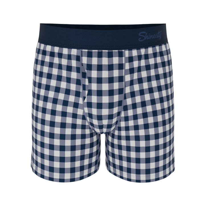 The Mad for Plaid | Navy Gingham Boxers