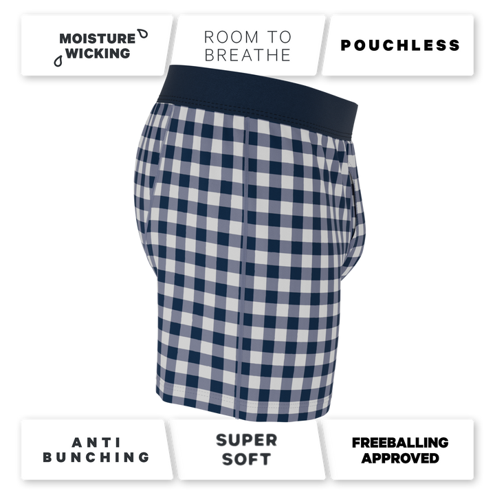 The Mad for Plaid | Navy Gingham Boxers