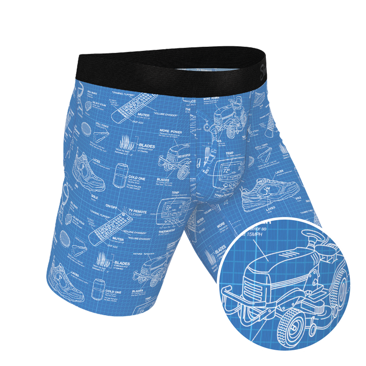 The Man With A Plan | Blueprint Long Leg Ball Hammock® Pouch Underwear With Fly