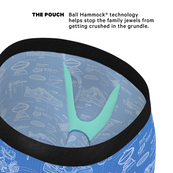 The Man With A Plan | Blueprint Long Leg Ball Hammock® Pouch Underwear With Fly