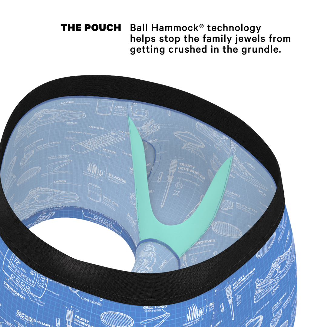 The Man With A Plan | Blueprint Ball Hammock® Pouch Trunks Underwear