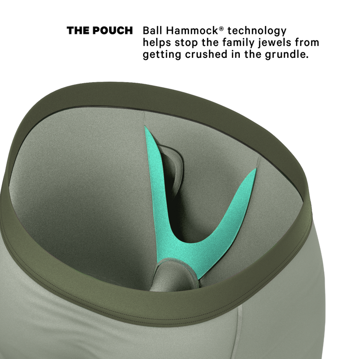 The Manzanilla | Olive Green Long Leg Ball Hammock® Pouch Underwear With Fly