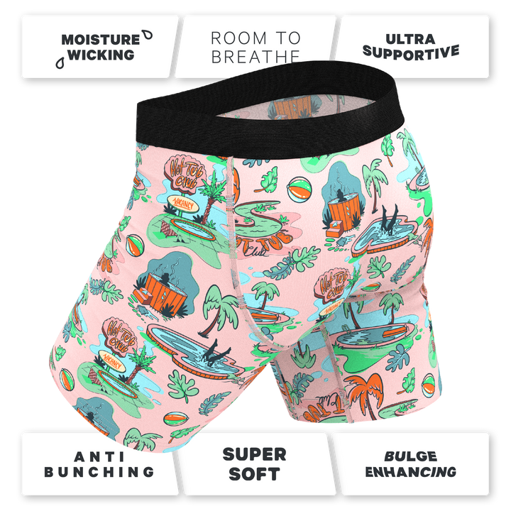 The Motel Hotel | Palm Springs Tropical Long Leg Ball Hammock® Pouch Underwear With Fly