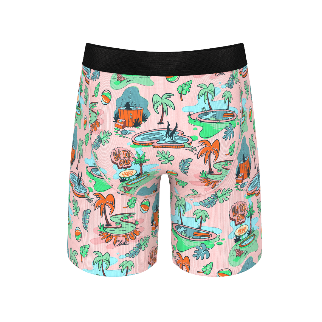 The Motel Hotel | Palm Springs Tropical Long Leg Ball Hammock® Pouch Underwear With Fly