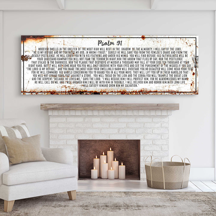 Psalm 91 - He Is My Refuge Sign