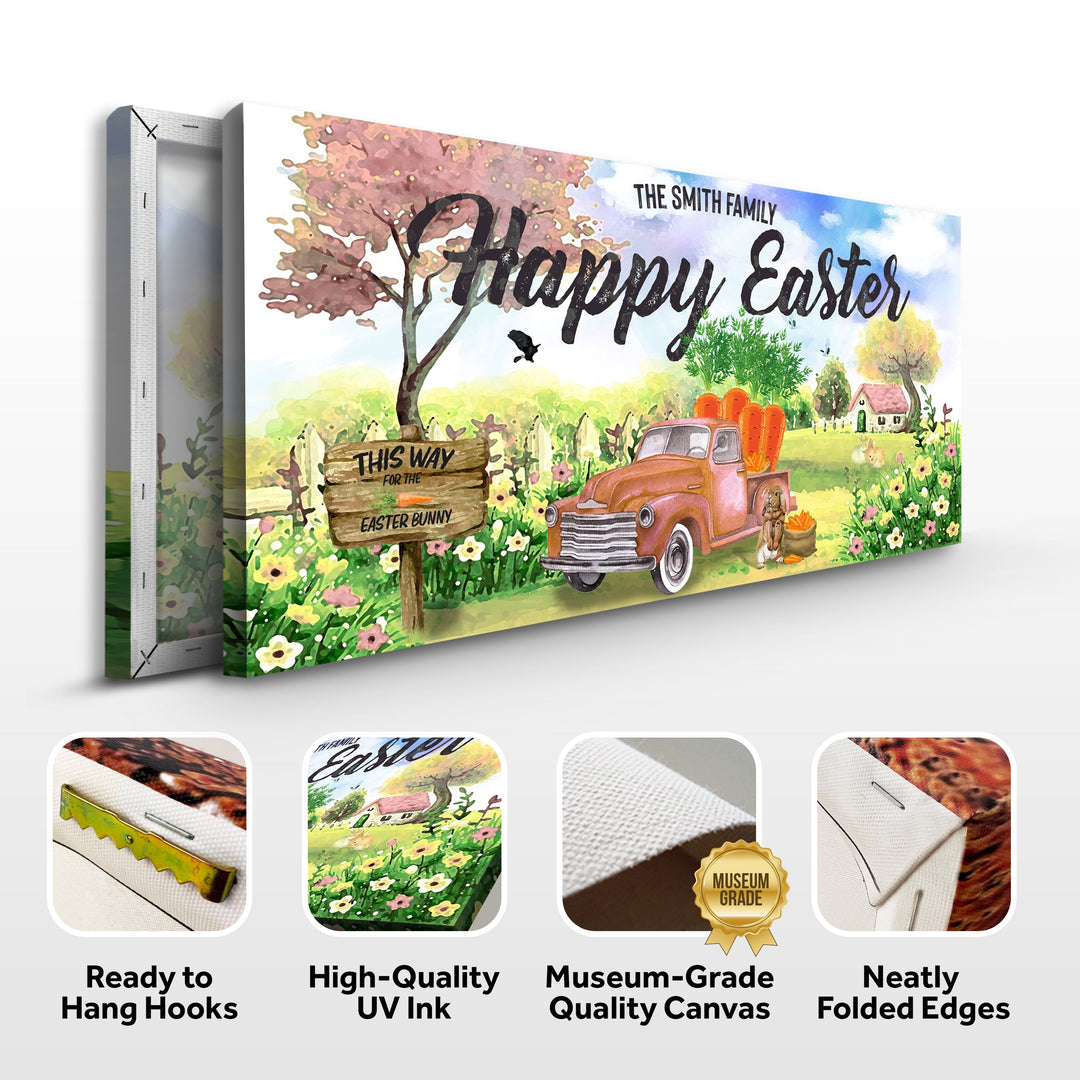 Family Happy Easter Sign