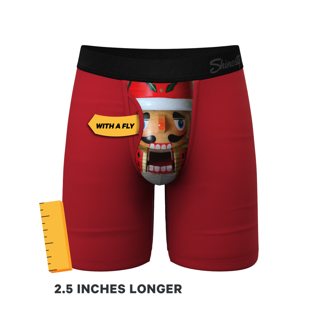 The Nutcrack-Him | Nutcracker Christmas Long Leg Ball Hammock® Pouch Underwear With Fly