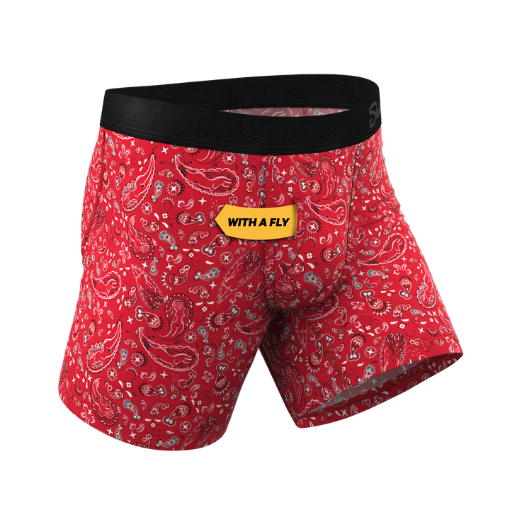 The Outlaw | Naughty Paisley Ball Hammock® Pouch Underwear With Fly
