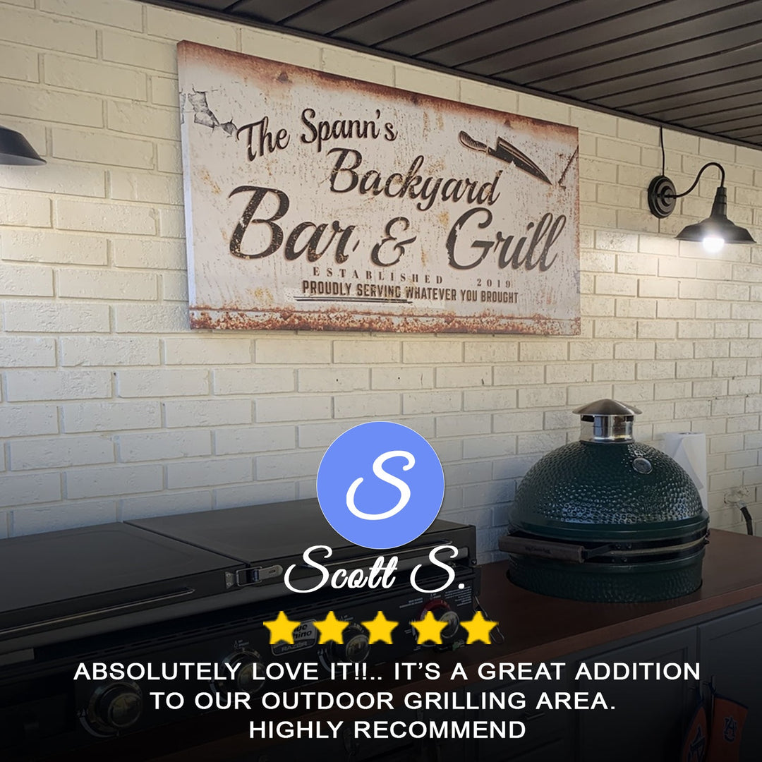 Backyard Bar & Grill Sign II