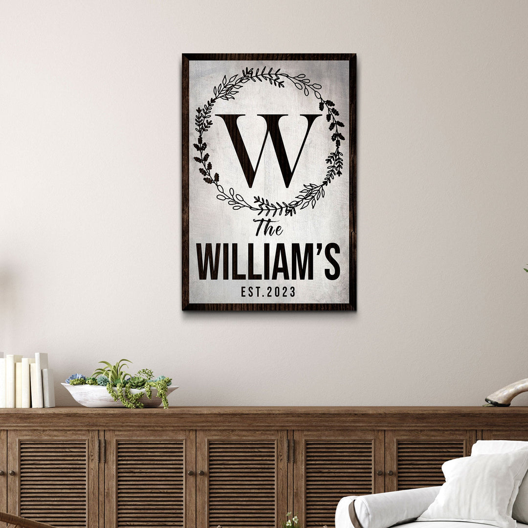 Established Last Name Sign IV