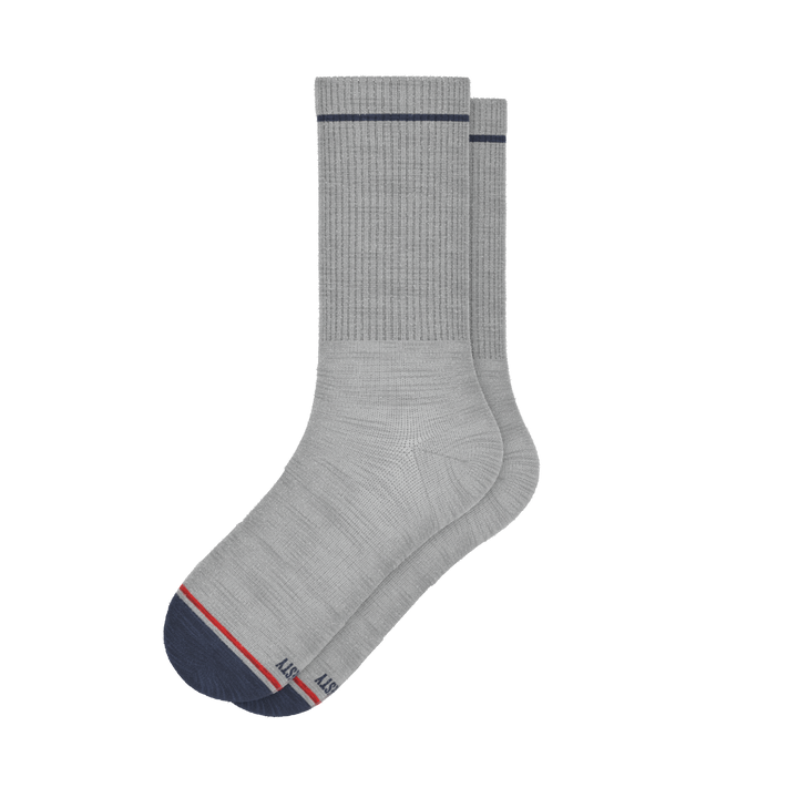 The Pebble | Grey Heel Hammock™ Crew Socks