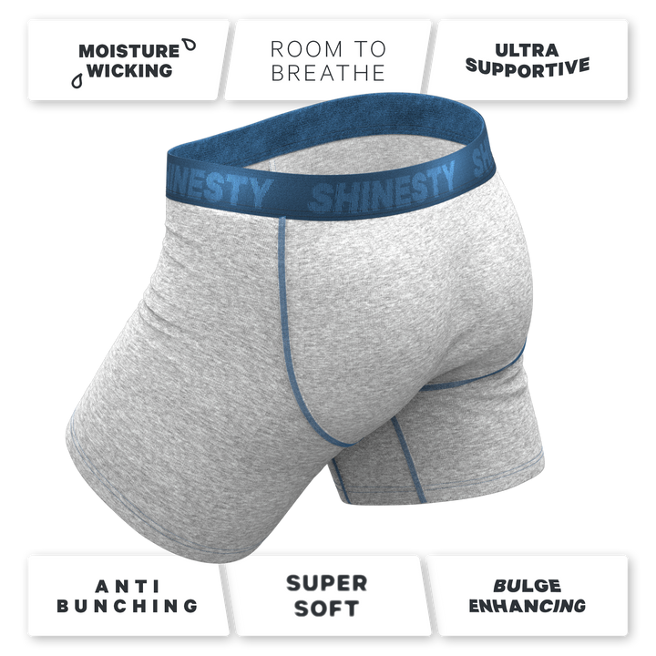 The Physical Education | Heather Grey and Blue Ball Hammock® Pouch Underwear