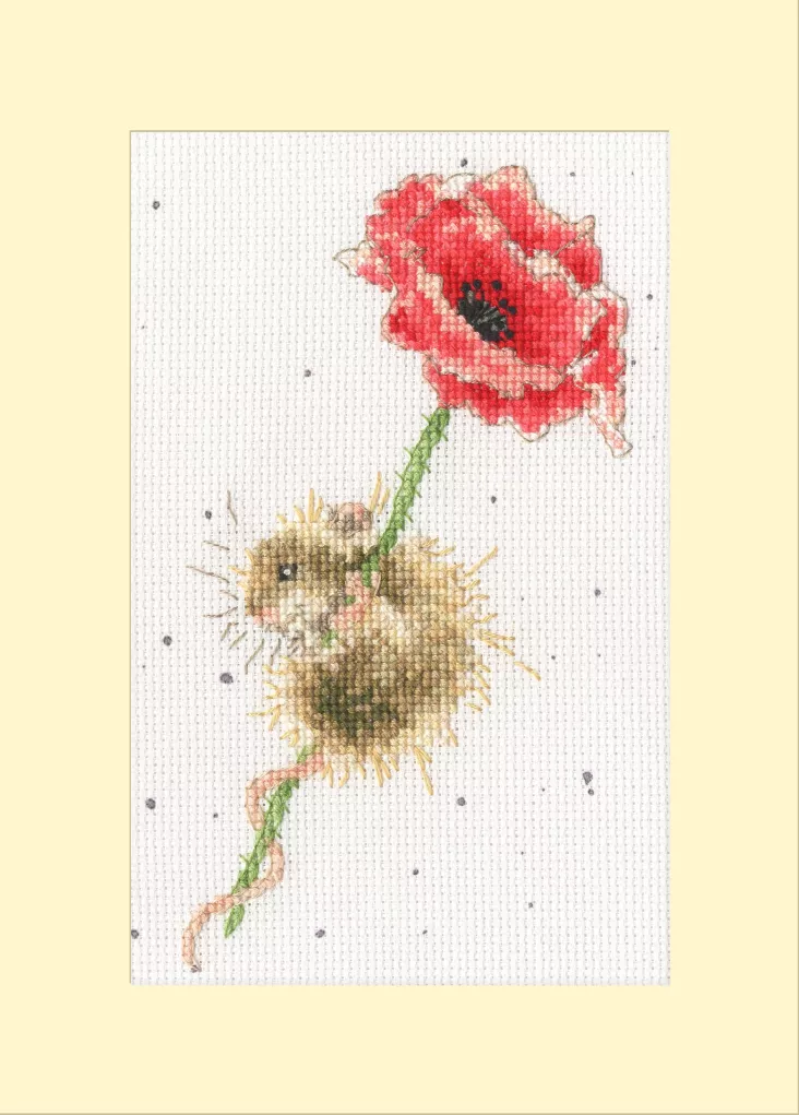Poppy Mouse - Thread XGC53-TP Counted Cross Stitch Kit