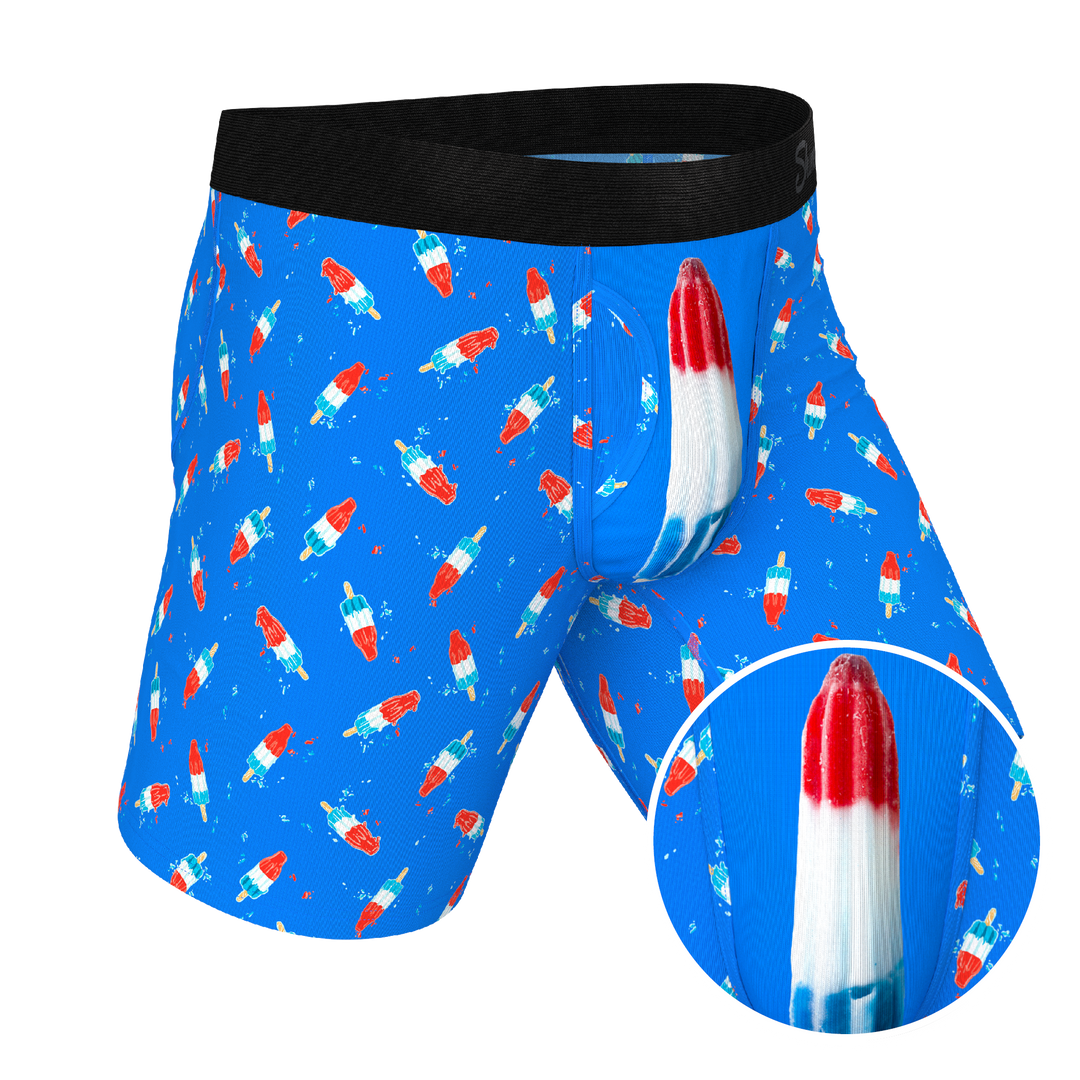 The Popsicle Stick Apex | USA Popsicle Long Leg Ball Hammock® Pouch Underwear With Fly