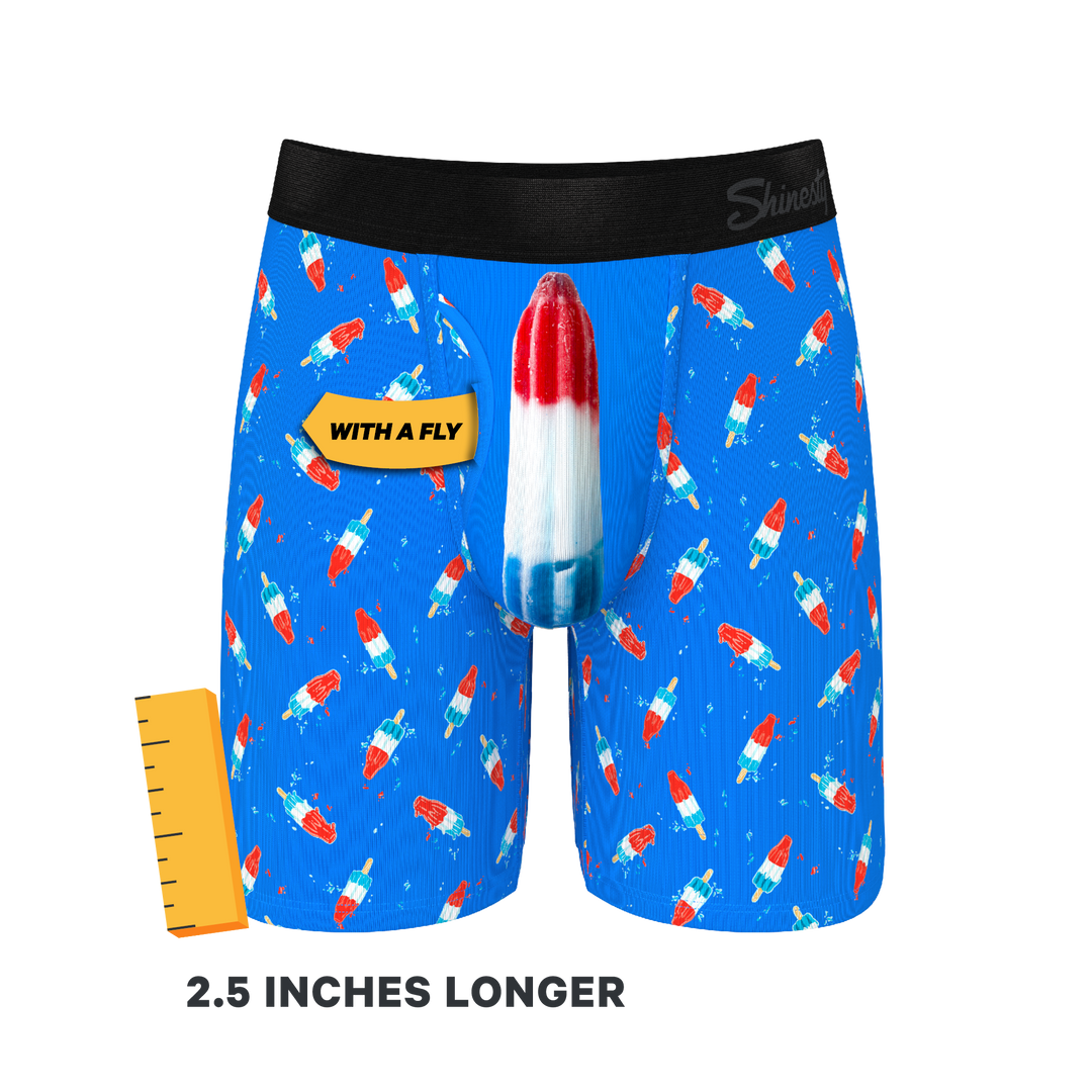 The Popsicle Stick Apex | USA Popsicle Long Leg Ball Hammock® Pouch Underwear With Fly