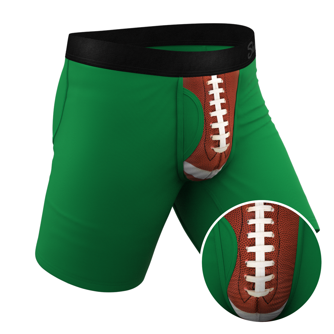 The Quarterback Sack | Football Long Leg Ball Hammock® Pouch Underwear With Fly