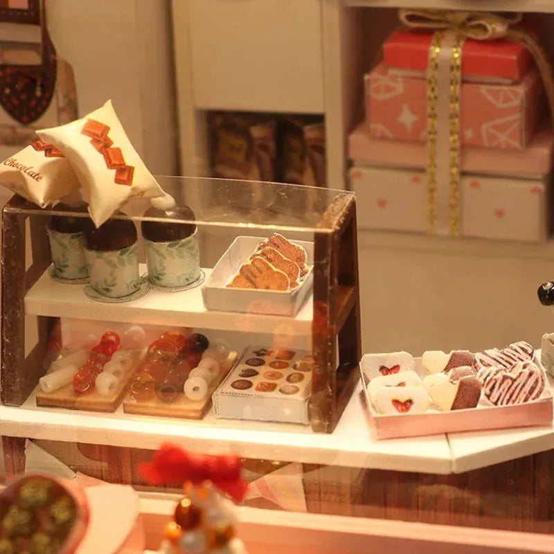 Miniature Wizardi Roombox Kit - Chocolatier Dollhouse Kit