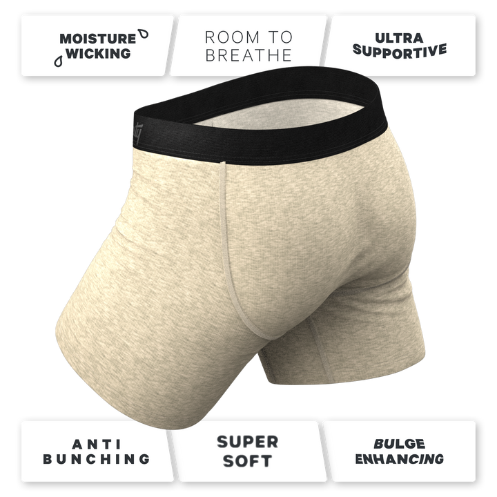 The Silver Fox | Oatmeal Heather Ball Hammock® Pouch Underwear With Fly