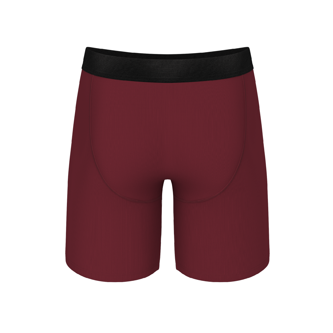 The Sommelier | Burgundy Long Leg Ball Hammock® Pouch Underwear With Fly