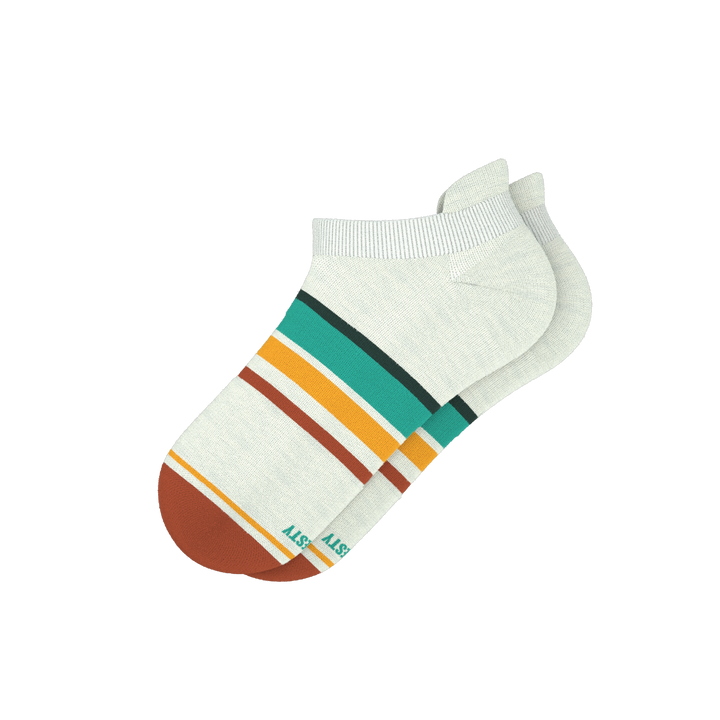 The Stellar | Retro Stripe Heel Hammock™ Ankle Socks