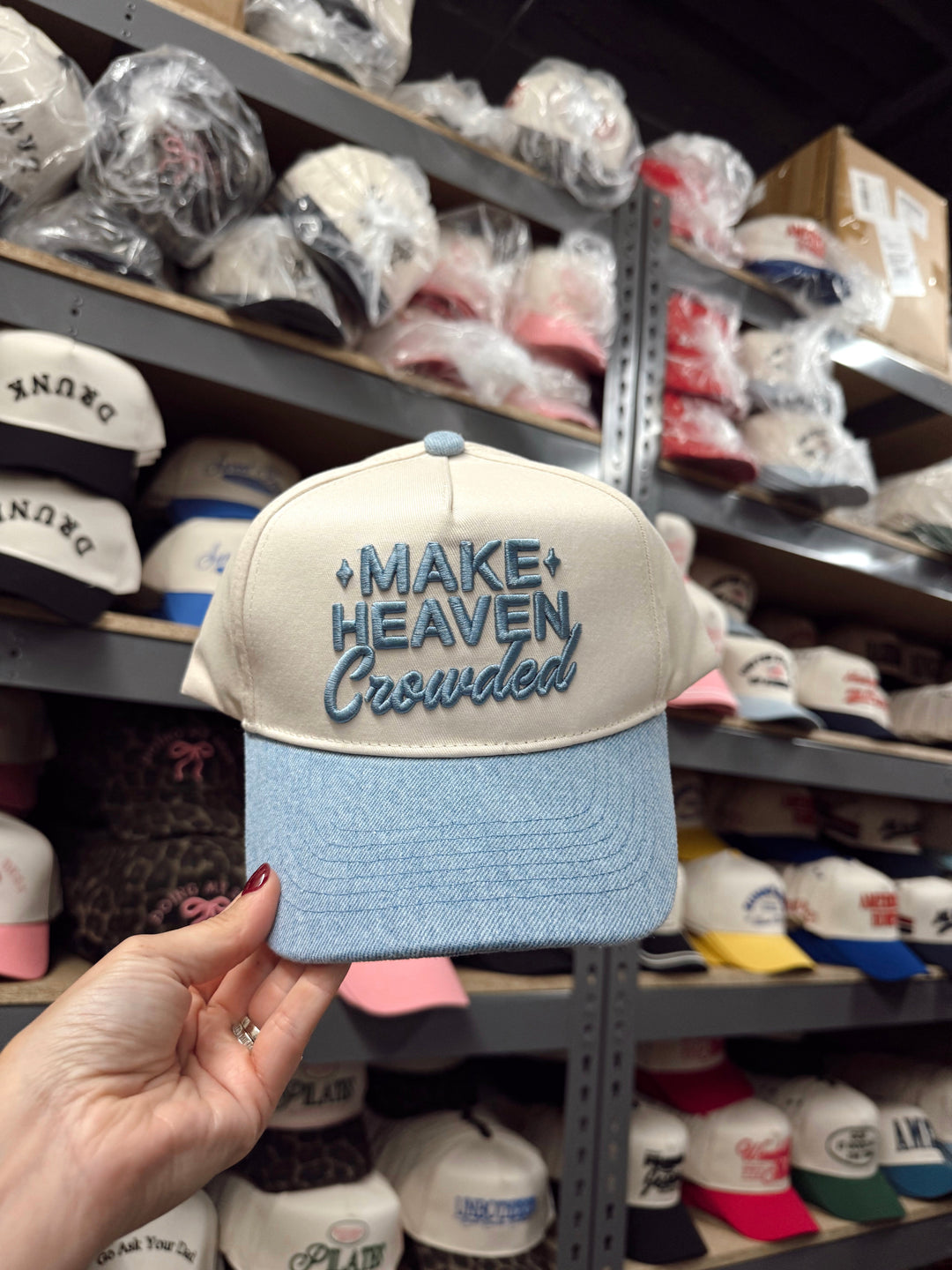 Make Heaven Crowded - Denim Vintage Trucker Hat