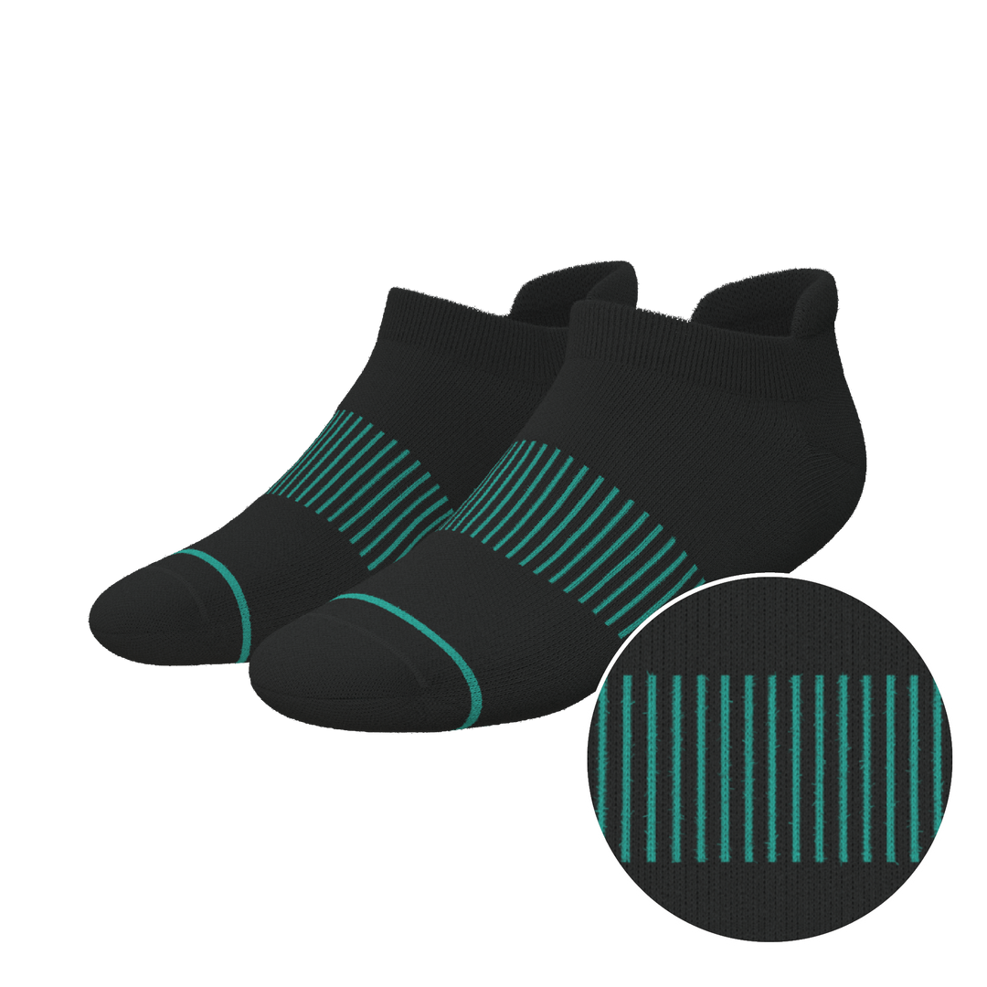 The Threat Level Midnight | Black Stay Weird Heel Hammock™ Ankle Socks