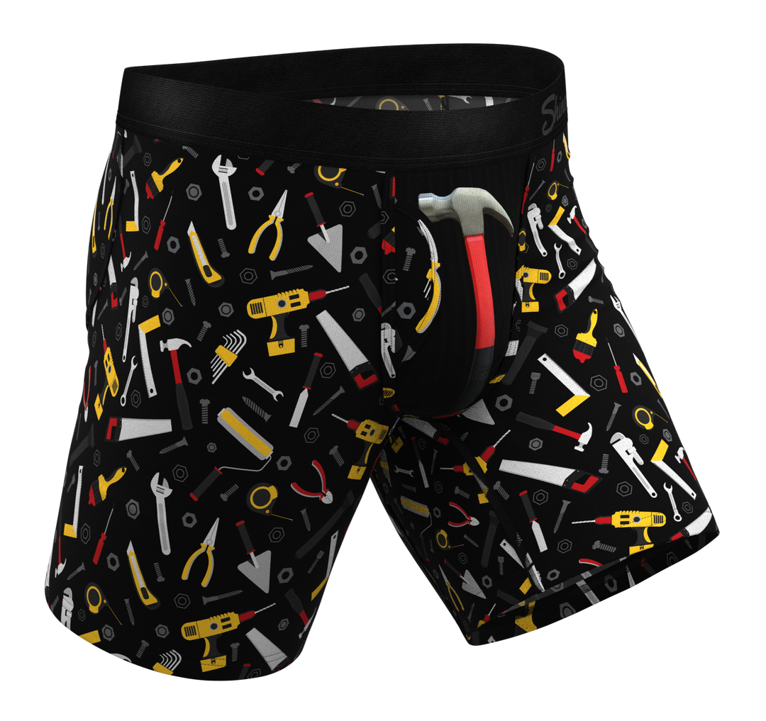The Tool Belt | Hammer and Tools Long Leg Ball Hammock® Pouch Underwear With Fly