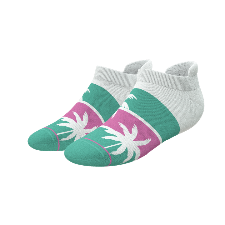 The Venice Beach | Palm Trees Heel Hammock™ Ankle Socks