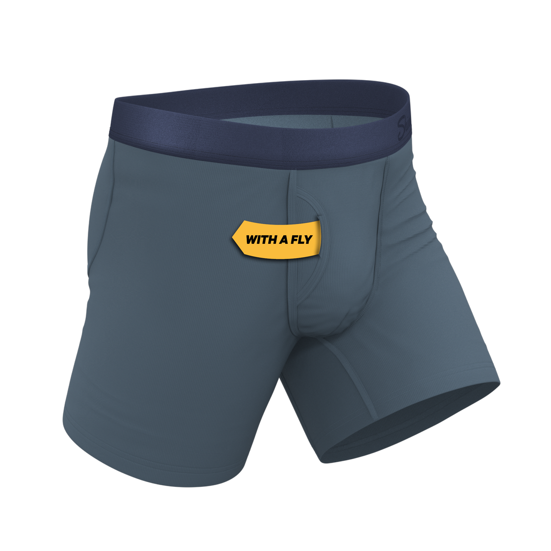 The Wake In The Lake | Tonal Teal Ball Hammock® Pouch Underwear With Fly