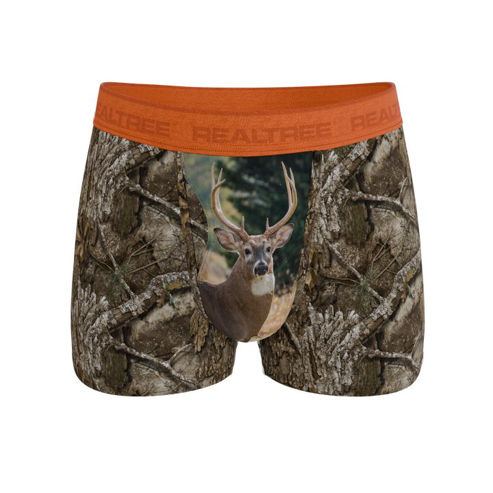 The Wild Game | Realtree x Shinesty Neon Orange Ball Hammock® Pouch Trunks Underwear
