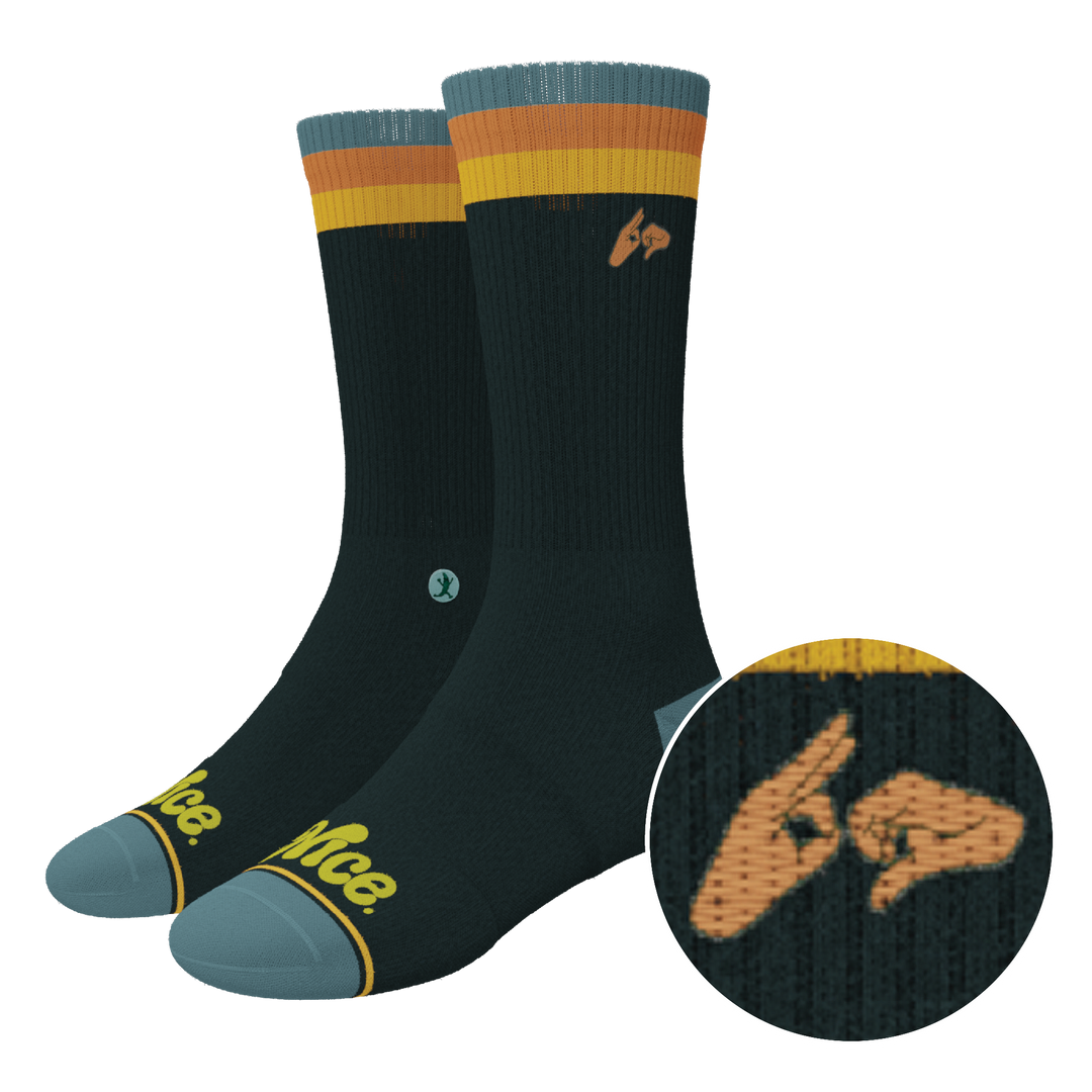 The Wine Dine & 69 | Route 69 Heel Hammock™ Crew Socks