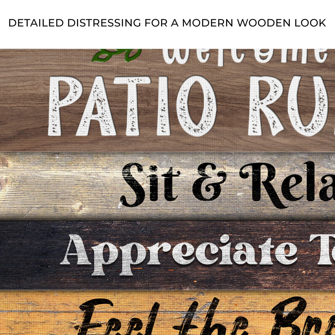 Patio Rules Sign III