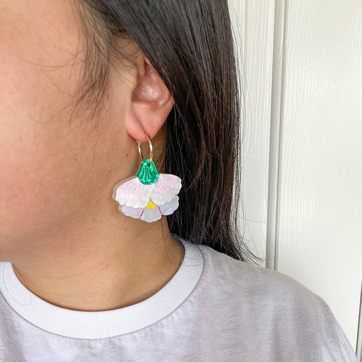 Carnation Handmade Acrylic Dangle Earrings