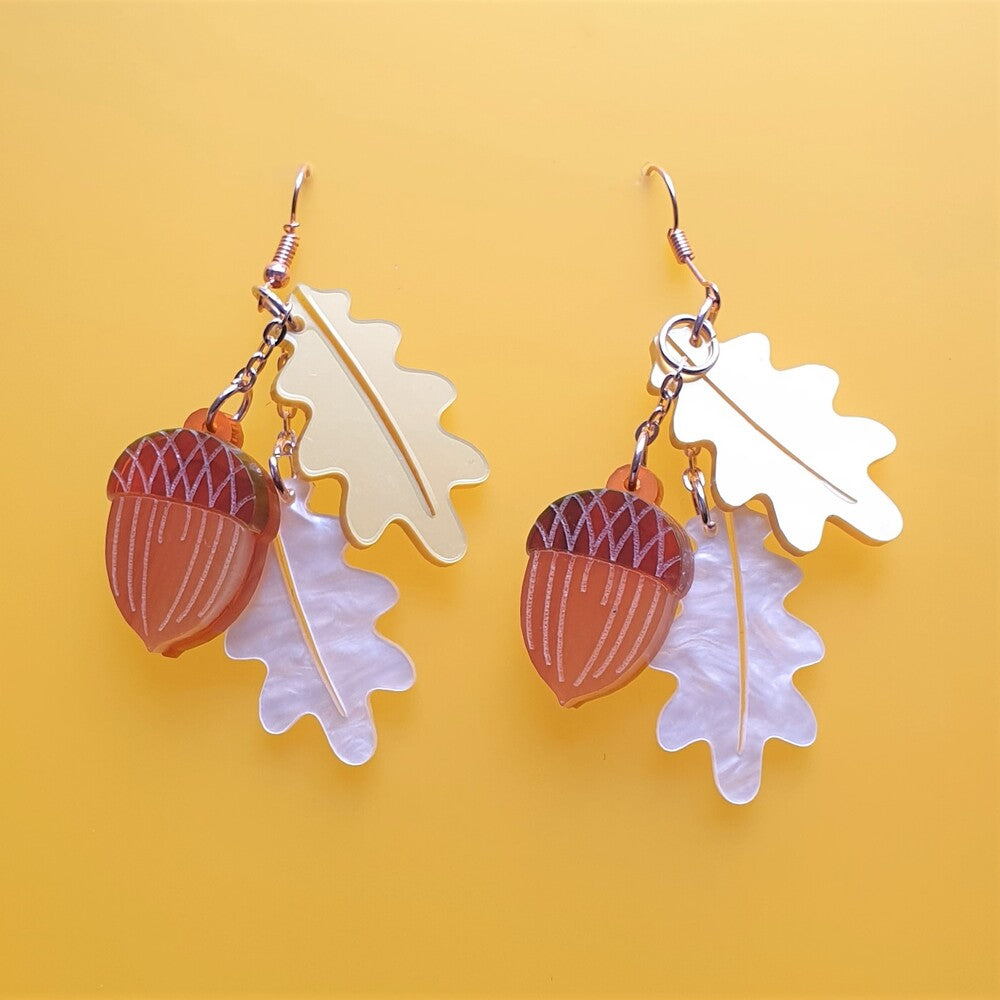 Acorn Charm Earrings by Cherryloco Jewellery 2