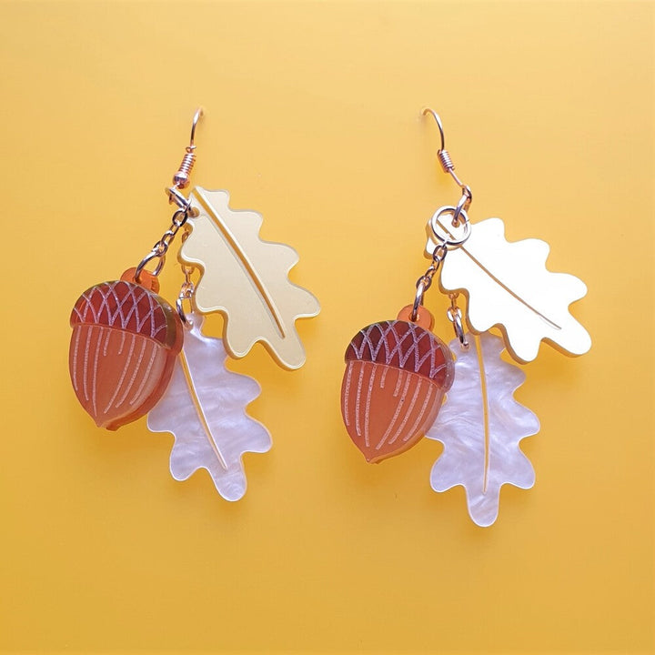 Acorn Charm Earrings by Cherryloco Jewellery 2