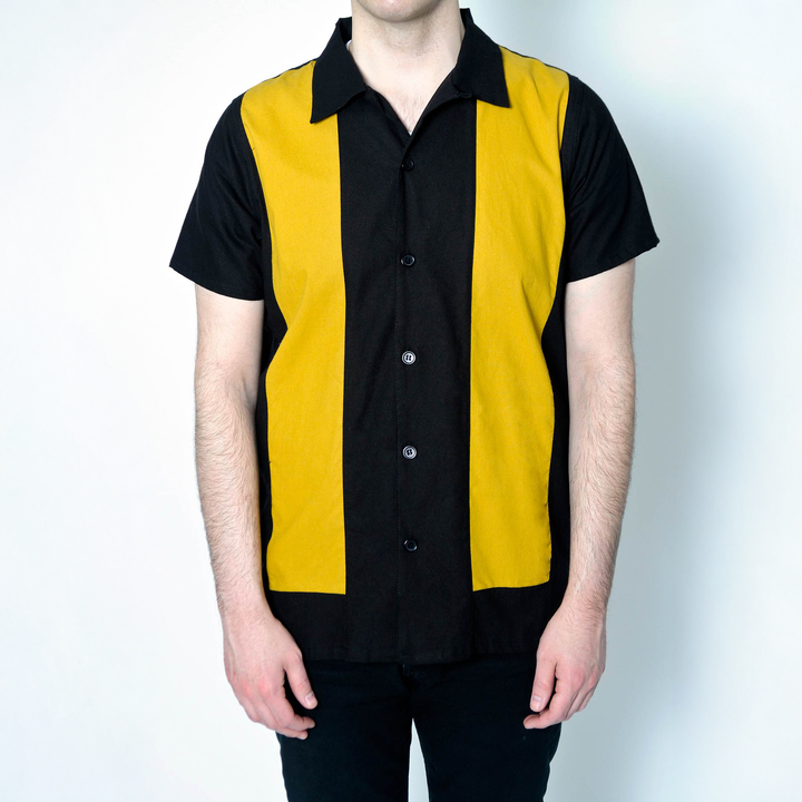 Four Anchors Side Stripe Men's Bowling Shirt