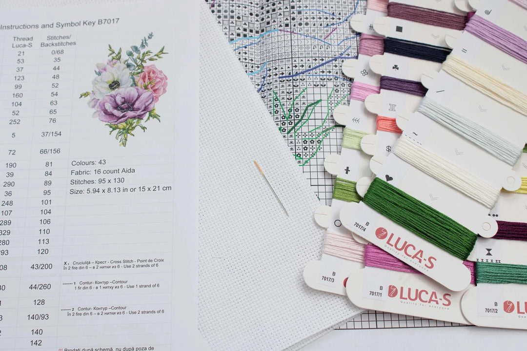 Anemone B7017L Counted Cross-Stitch Kit