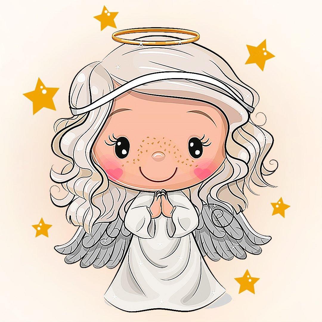 Angel CS2557 7.9 x 7.9 inches Crafting Spark Diamond Painting Kit