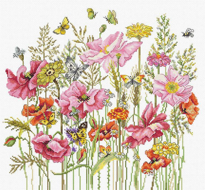 August Bouquet B2387L Counted Cross-Stitch Kit