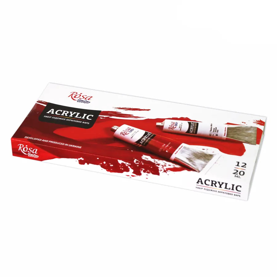 Rosa Studio Acrylic Paint Set 12 colors (0.68 oz each)