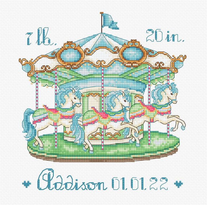 Baby Carousel L8047 Counted Cross Stitch Kit