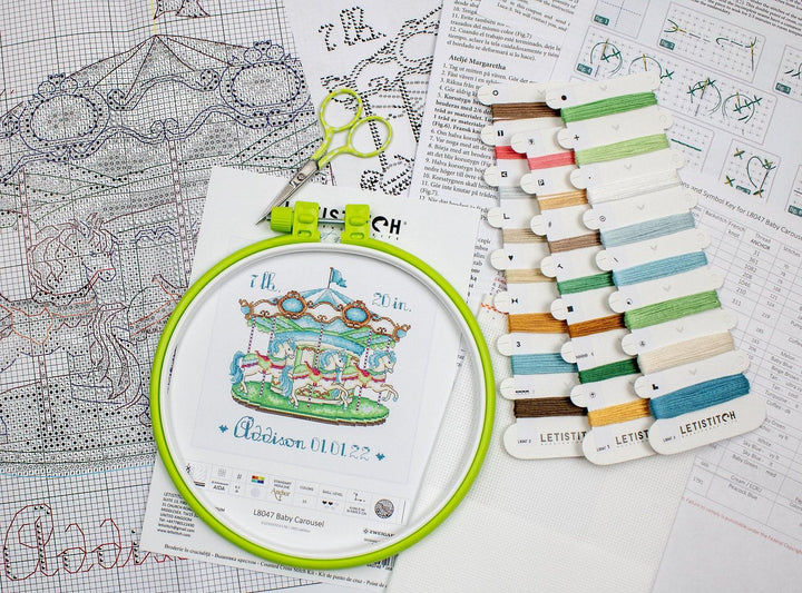 Baby Carousel L8047 Counted Cross Stitch Kit
