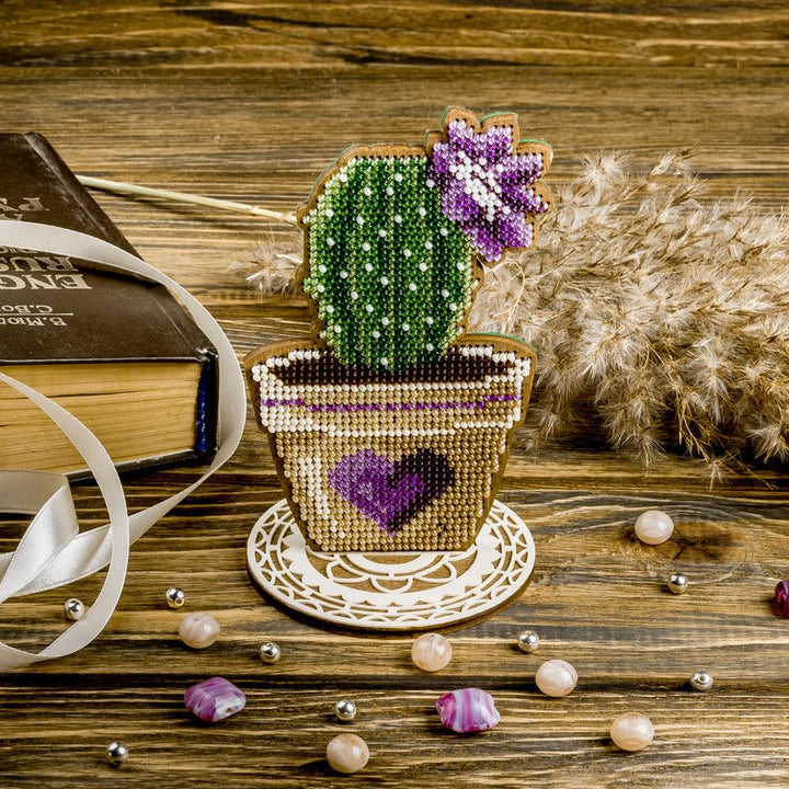 Bead embroidery kit on wood FLK-190