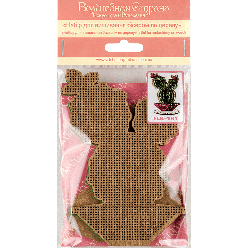 Bead embroidery kit on wood FLK-191