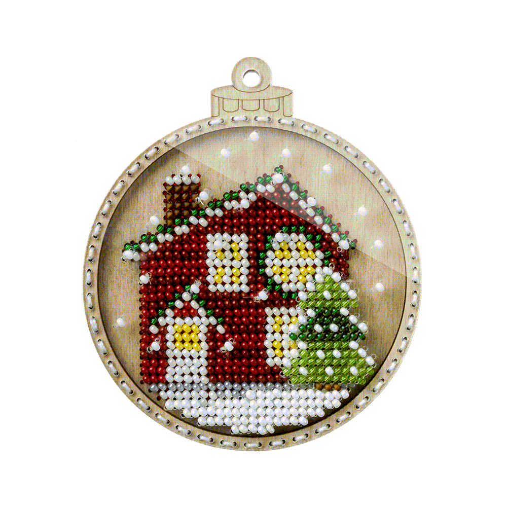 Bead embroidery kit on wood FLK-369